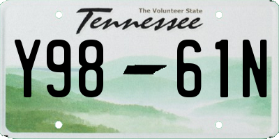 TN license plate Y9861N