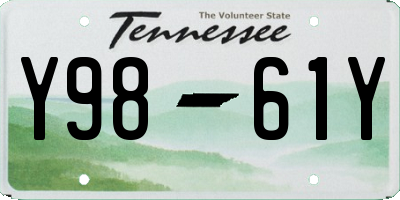 TN license plate Y9861Y