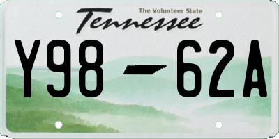 TN license plate Y9862A
