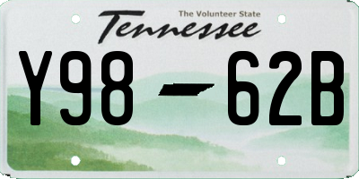 TN license plate Y9862B