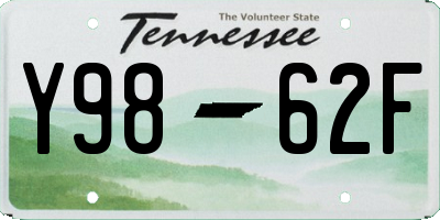 TN license plate Y9862F