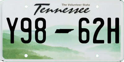 TN license plate Y9862H