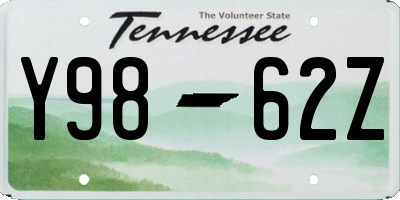 TN license plate Y9862Z