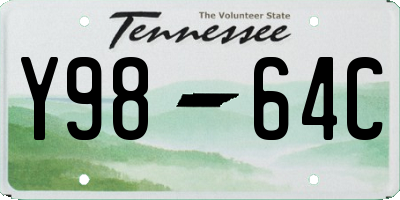 TN license plate Y9864C