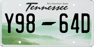 TN license plate Y9864D