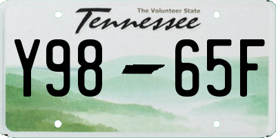 TN license plate Y9865F