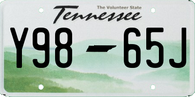 TN license plate Y9865J