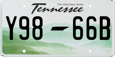 TN license plate Y9866B