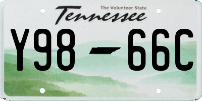 TN license plate Y9866C