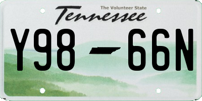 TN license plate Y9866N
