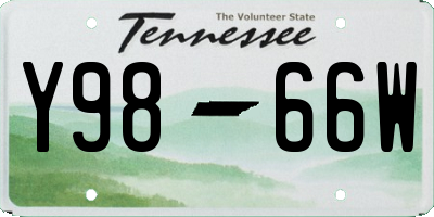TN license plate Y9866W