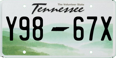 TN license plate Y9867X