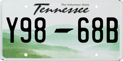 TN license plate Y9868B