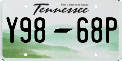 TN license plate Y9868P
