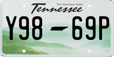 TN license plate Y9869P