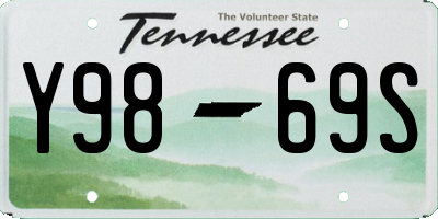 TN license plate Y9869S