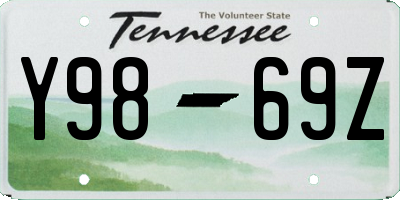 TN license plate Y9869Z