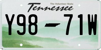 TN license plate Y9871W