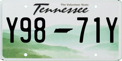 TN license plate Y9871Y