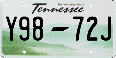 TN license plate Y9872J