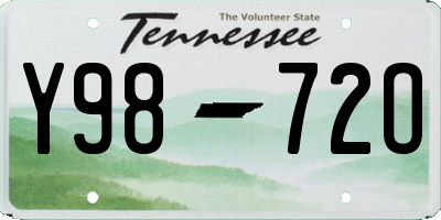 TN license plate Y9872O