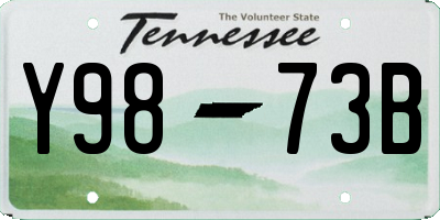 TN license plate Y9873B