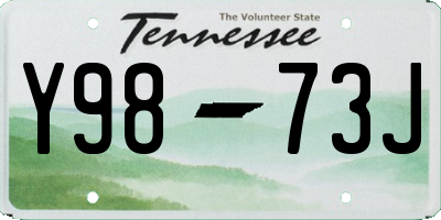 TN license plate Y9873J