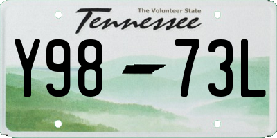 TN license plate Y9873L