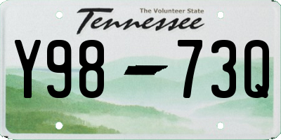 TN license plate Y9873Q