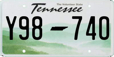 TN license plate Y9874O