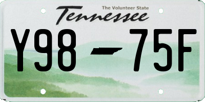 TN license plate Y9875F