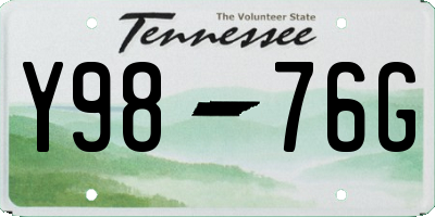 TN license plate Y9876G
