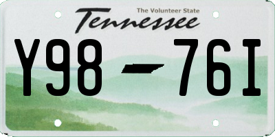 TN license plate Y9876I