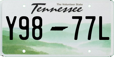 TN license plate Y9877L