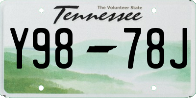 TN license plate Y9878J