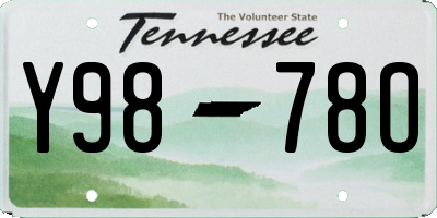 TN license plate Y9878O