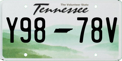 TN license plate Y9878V