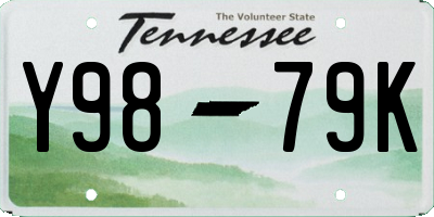 TN license plate Y9879K