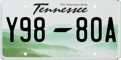 TN license plate Y9880A