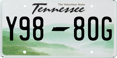 TN license plate Y9880G