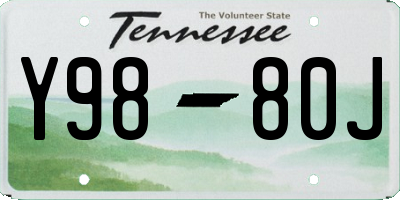 TN license plate Y9880J