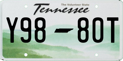 TN license plate Y9880T