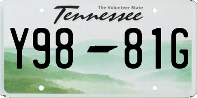 TN license plate Y9881G