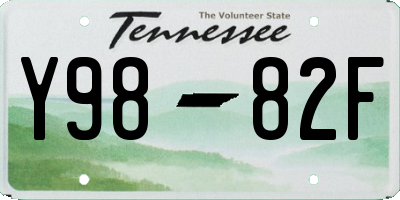 TN license plate Y9882F