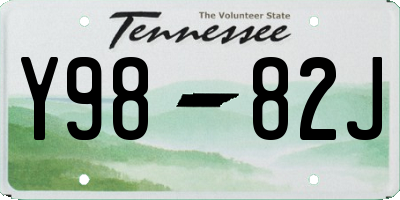 TN license plate Y9882J