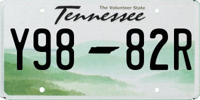 TN license plate Y9882R