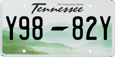 TN license plate Y9882Y
