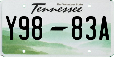 TN license plate Y9883A