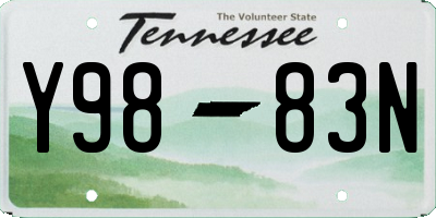 TN license plate Y9883N