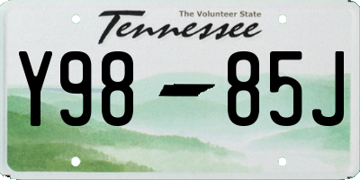 TN license plate Y9885J